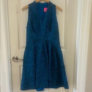 Lilly Pulitzer Elegant Blue Sleeveless Dress